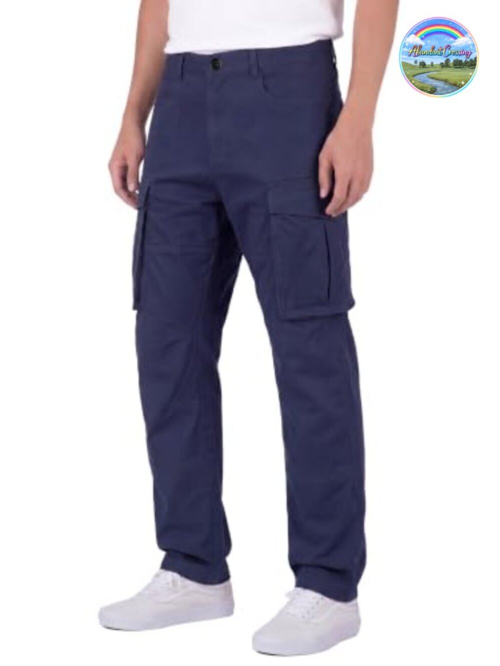 Mens Slim Fit Cargo Pants 100% Cotton Work Chino Everyday Wear